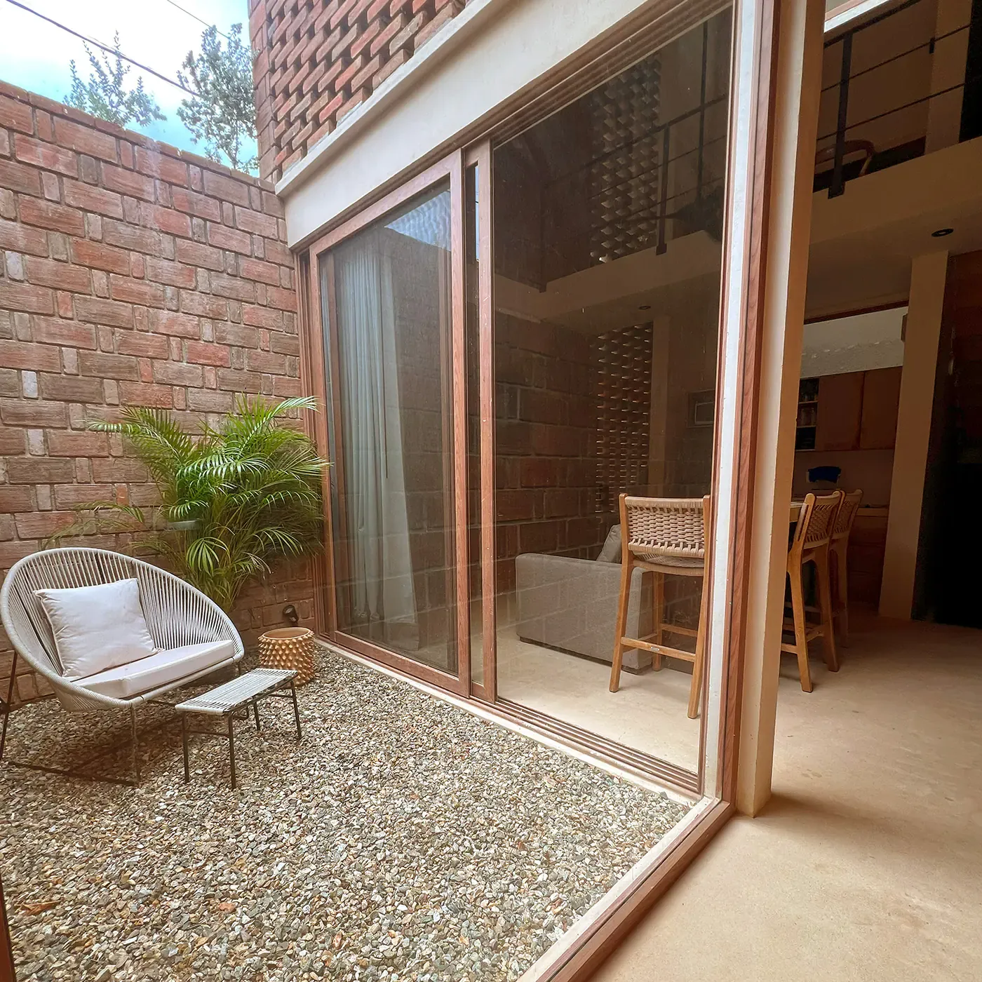 Open-air terrace at Villa Coatí